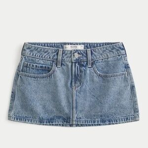 Hollister medium wash mini skort